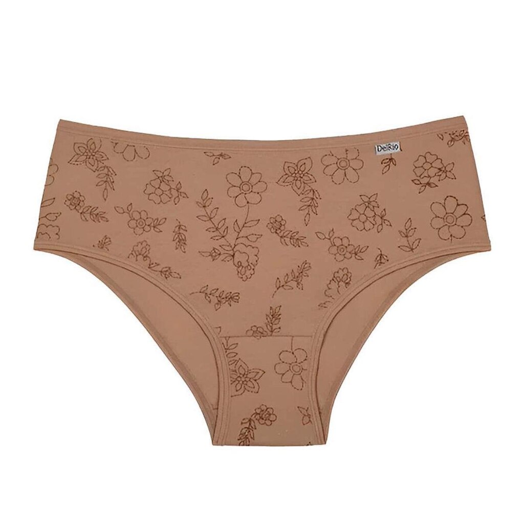 Kit Calcinha Del Rio Feminina 2 Peças Cotton Algodão Cós Largo
