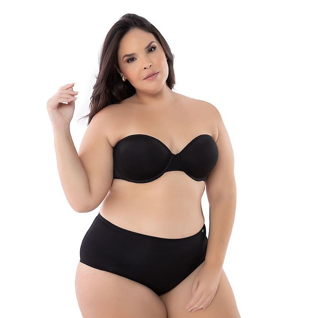 Kit Calcinha Del Rio Feminina Microfibra 2 Peças Plus Size Cintura Alta