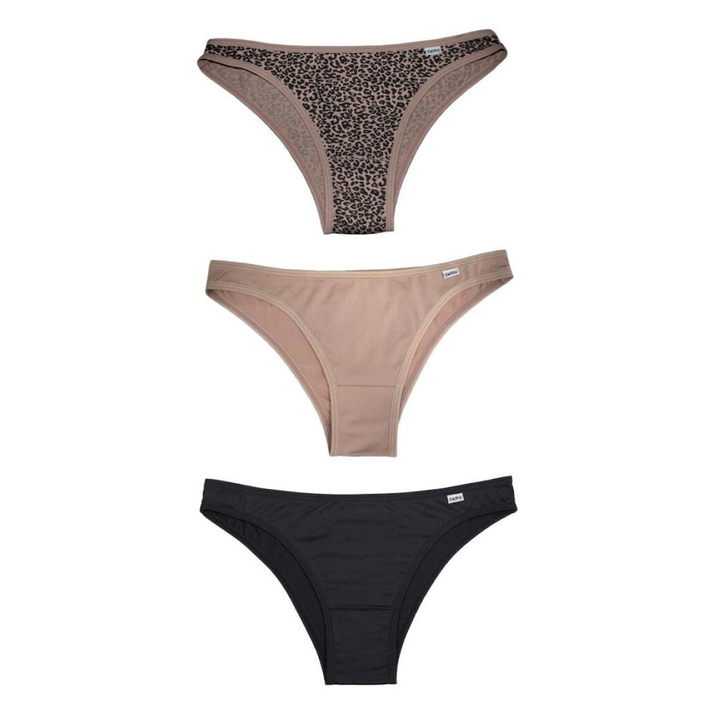Kit Calcinha Del Rio Feminina Microfibra 3 Peças Tanga