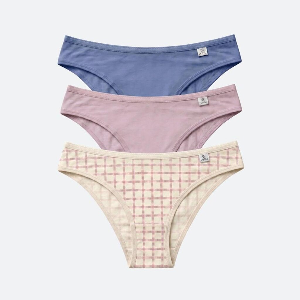 Kit Calcinha Del Rio Feminina Microfibra 3 Peças Tanga