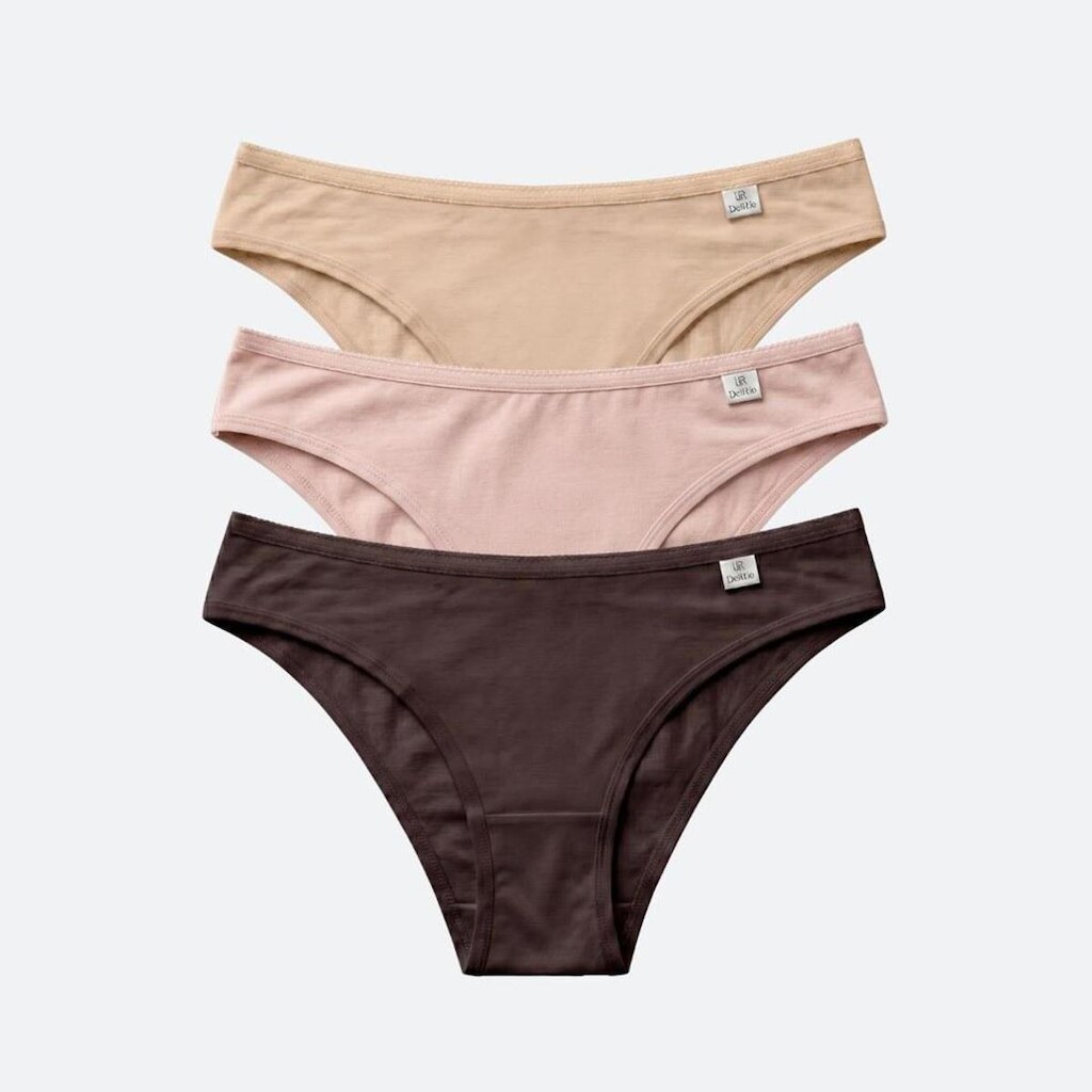 Kit Calcinha Del Rio Feminina Microfibra 3 Peças Tanga