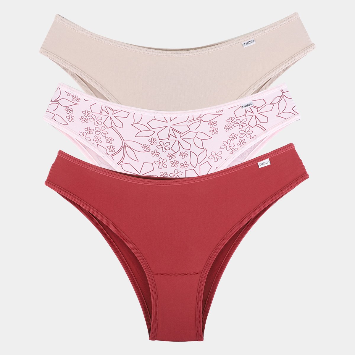 Kit Calcinha DelRio Microfibra 3 Peças - Vermelho+Rosa é ruim? Kit Calcinha DelRio Microfibra 3 Peças - Vermelho+Rosa é boa?