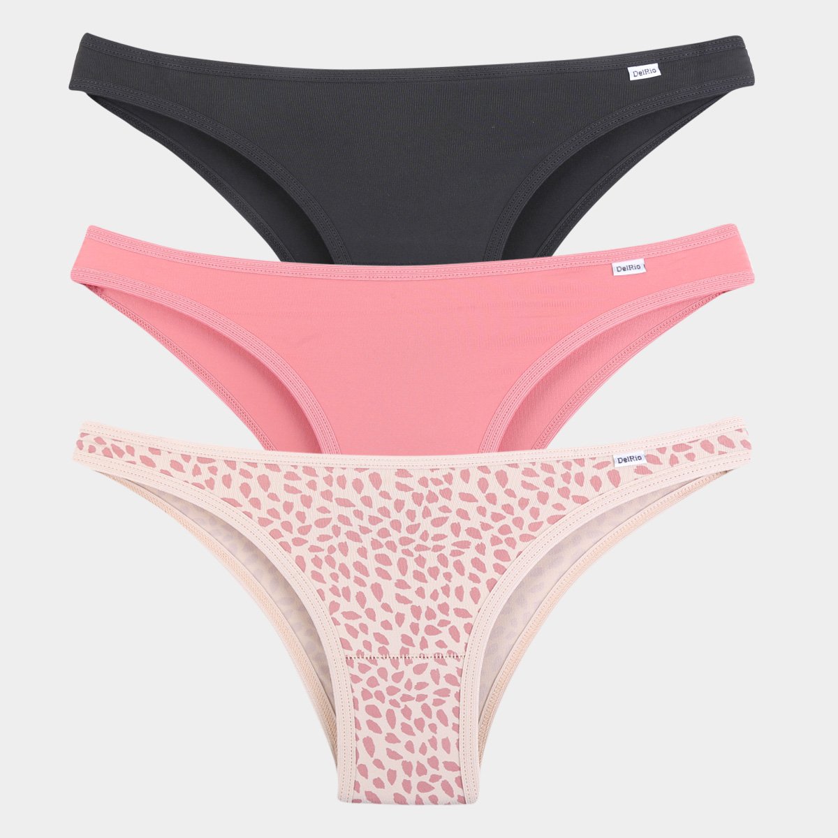 Kit Calcinha DelRio Tanga Sensitive 3 Peças - Bege+Preto é ruim? Kit Calcinha DelRio Tanga Sensitive 3 Peças - Bege+Preto é boa?