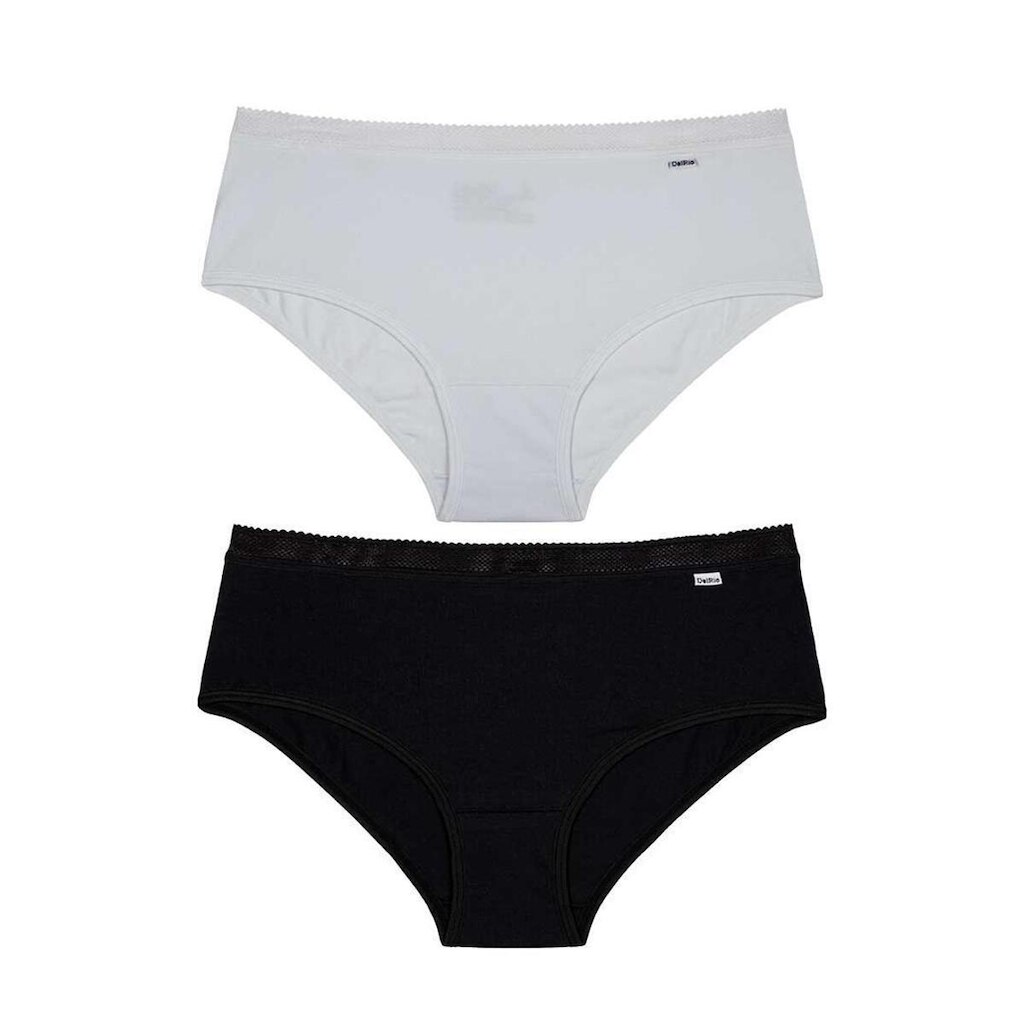 Kit Calcinha Feminina 2 Peças Del Rio Cós Largo Cotton Algodão