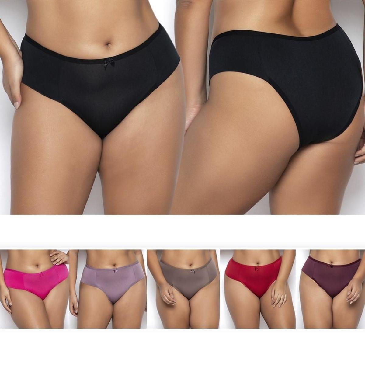 Kit Calcinha Jam Lingerie Plus Size Gatria Calçola Lateral Sem Costura 5 Peças Feminina - Colorido Menor preço em Kit Calcinha Jam Lingerie Plus Size Gatria Calçola Lateral Sem Costura 5 Peças Feminina - Colorido