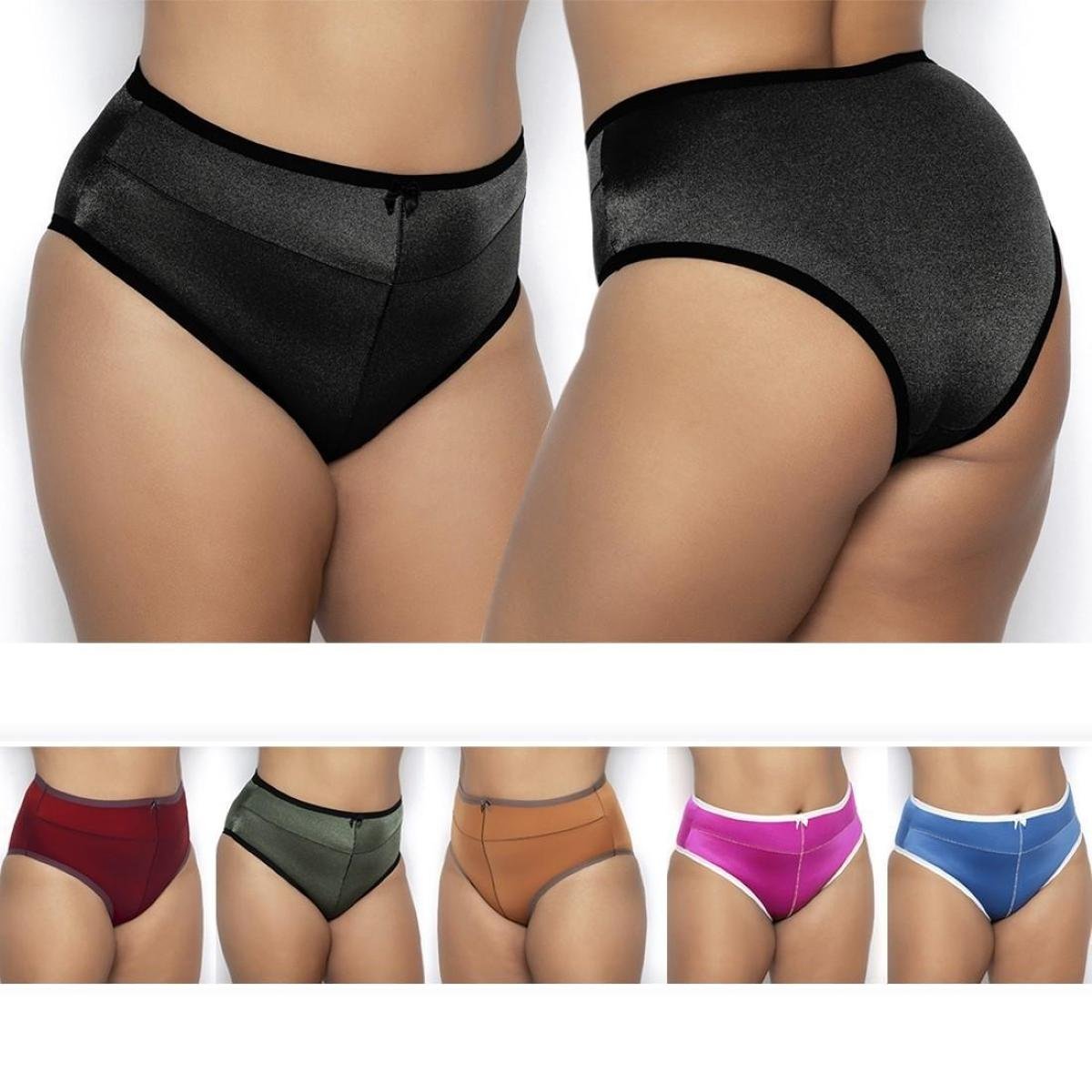 Kit Calcinha Jam Lingerie Plus Size Gatria Calçola Reforçada Cruz 5 Peças Feminina - Colorido Menor preço em Kit Calcinha Jam Lingerie Plus Size Gatria Calçola Reforçada Cruz 5 Peças Feminina - Colorido