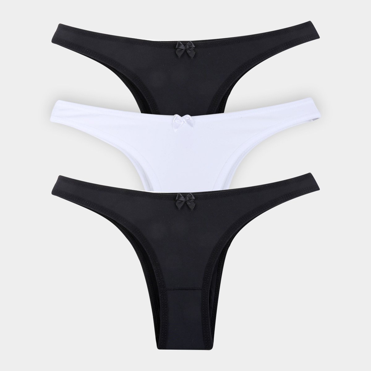Kit Calcinha La Math's Tanga Microfibra 3 Peças - Preto+Branco é ruim? Kit Calcinha La Math's Tanga Microfibra 3 Peças - Preto+Branco é boa?