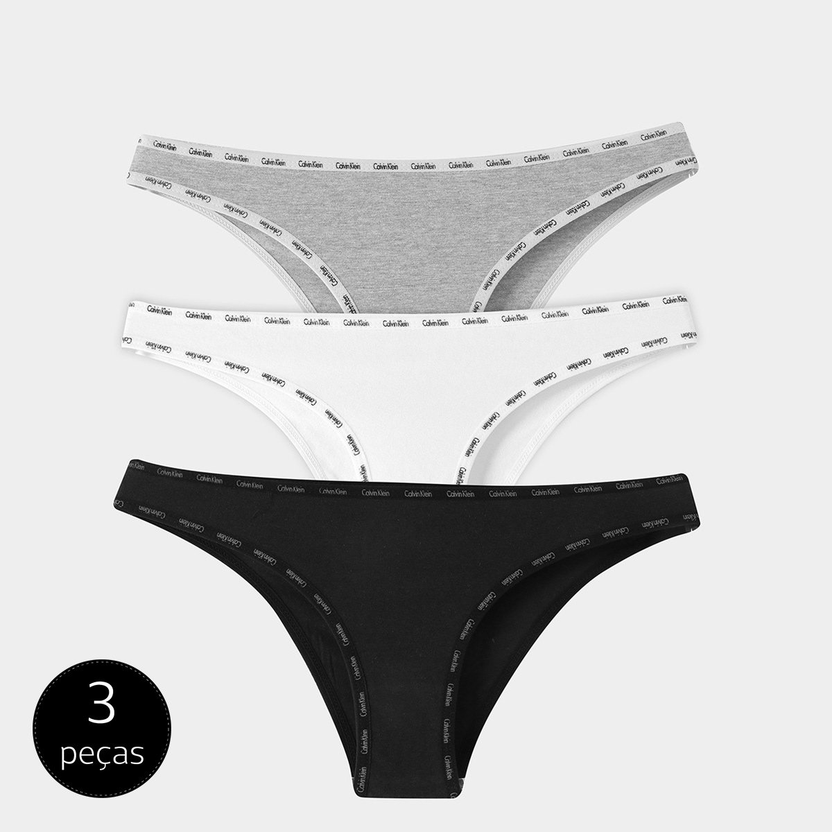 Kit Calcinha Tanga Calvin Klein 3 Peças - Branco+Preto é ruim? Kit Calcinha Tanga Calvin Klein 3 Peças - Branco+Preto é boa?