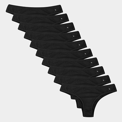 Kit Calcinha Tanga Hering Feminina - 10 Peças - Feminino