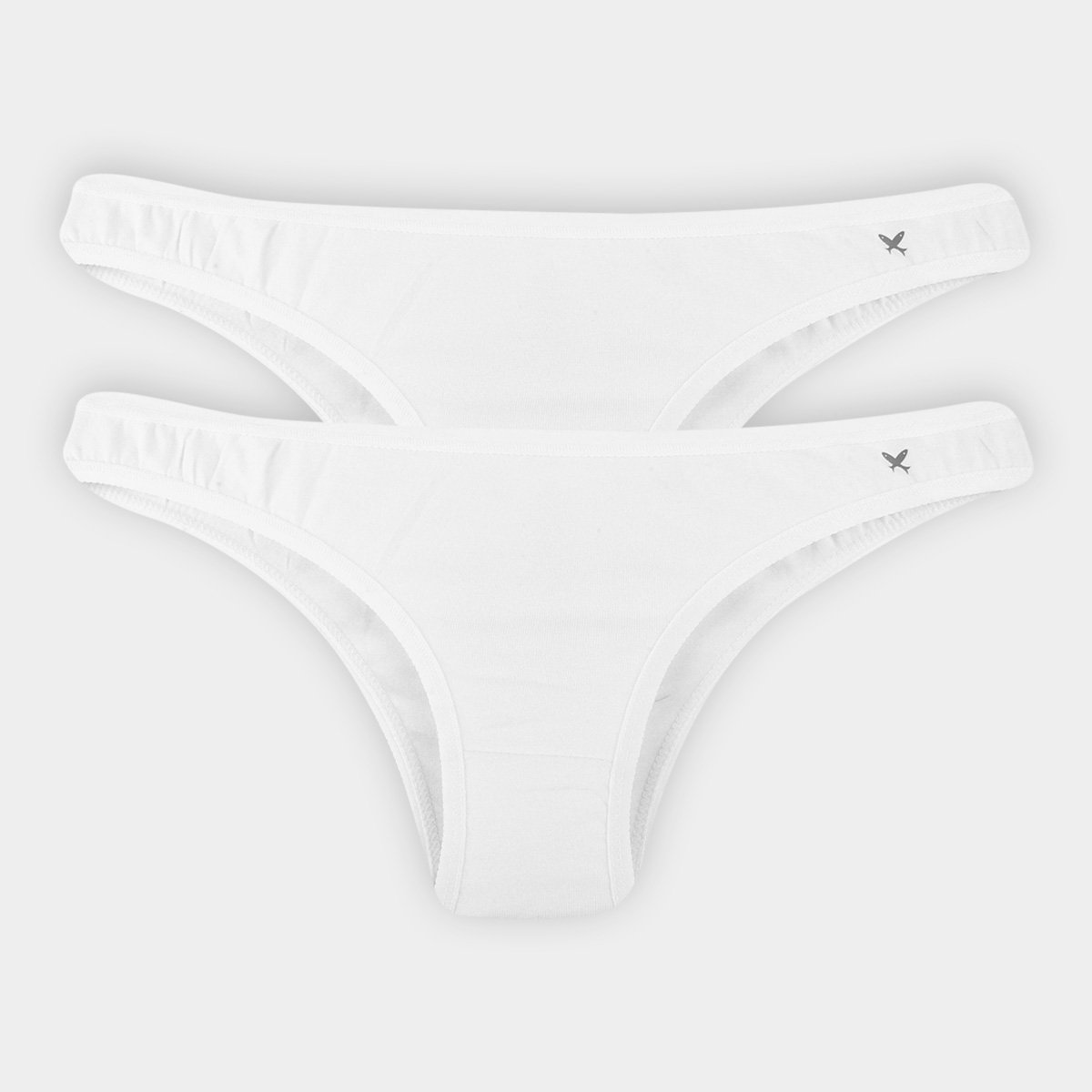 Kit Calcinha Tanga Hering Lisa Com 2 Peças - Branco Menor preço em Kit Calcinha Tanga Hering Lisa Com 2 Peças - Branco