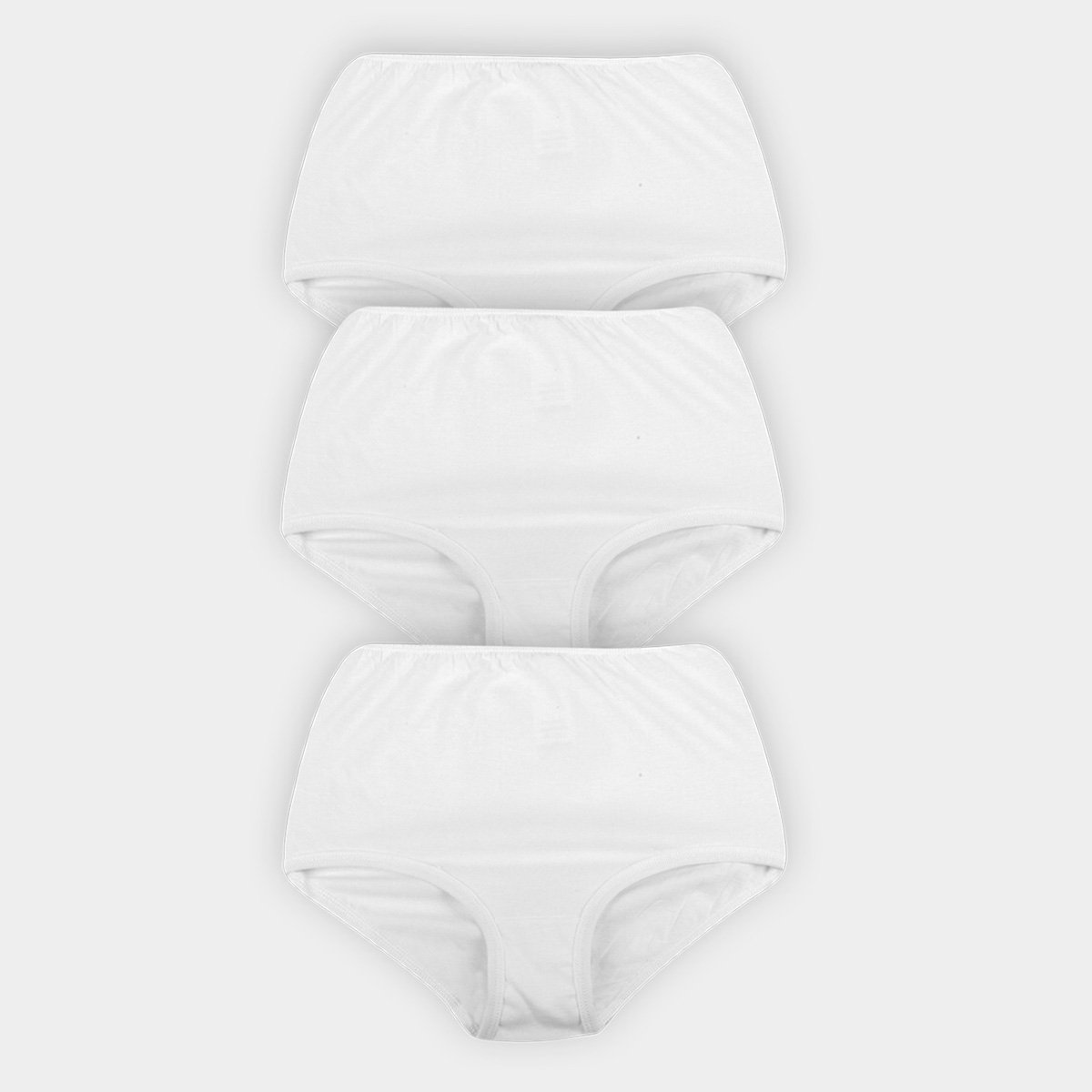 Kit Calcinhas Hering Cós Alto Com 3 Peças - Branco Menor preço em Kit Calcinhas Hering Cós Alto Com 3 Peças - Branco