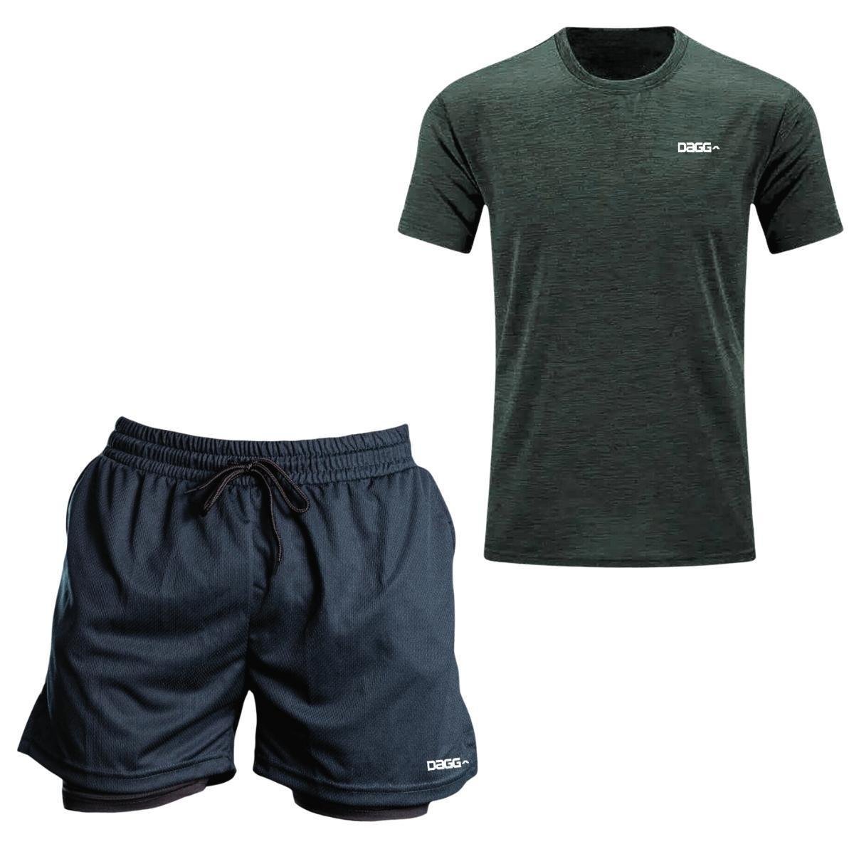 Kit Camisa Dagg Premium + Short Academia e Térmico 2em1 Dagg Menor preço em Kit Camisa Dagg Premium + Short Academia e Térmico 2em1 Dagg