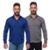 Kit Camisa Social Masculina Manga Longa Slim 2 Peças - Azul Royal+Cinza