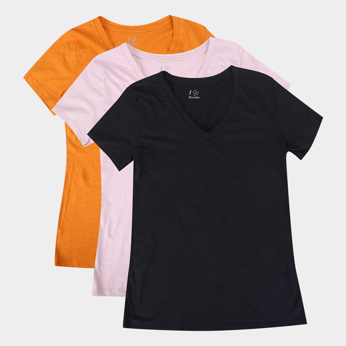 Kit Camiseta Abrange C/ 3 Peças Feminina - Bege+Rosa é ruim? Kit Camiseta Abrange C/ 3 Peças Feminina - Bege+Rosa é boa?