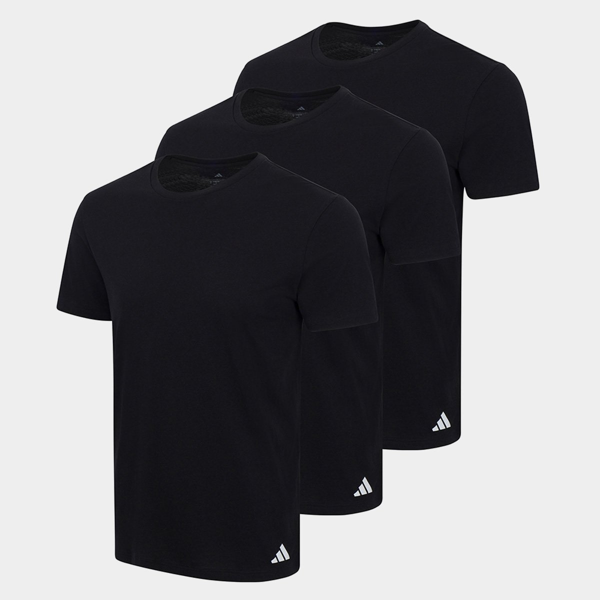 Kit Camiseta Adidas Básicas 3 Peças Masculino Menor preço em Kit Camiseta Adidas Básicas 3 Peças Masculino