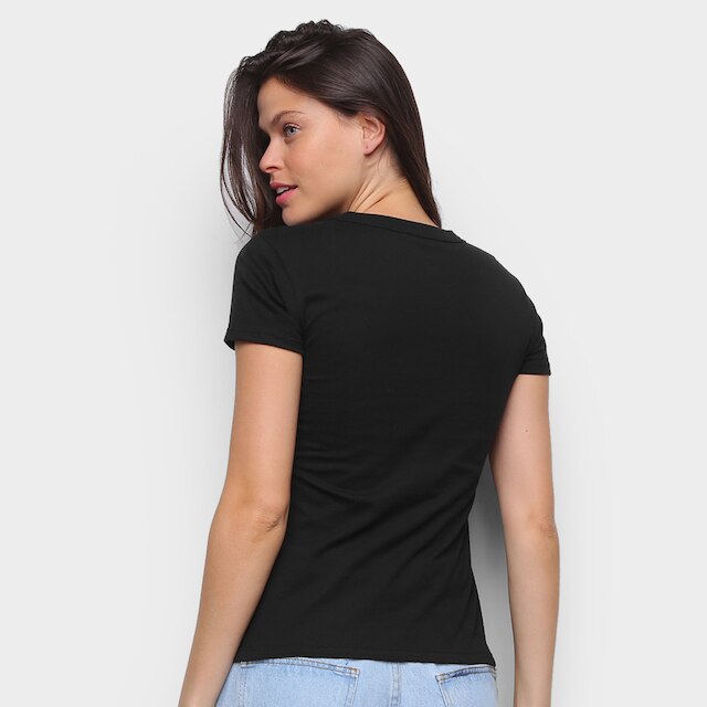 Kit Camiseta Básica Hering Manga Curta Feminina 2 Peças
