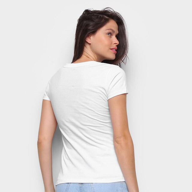 Kit Camiseta Básica Hering Manga Curta Feminina 2 Peças