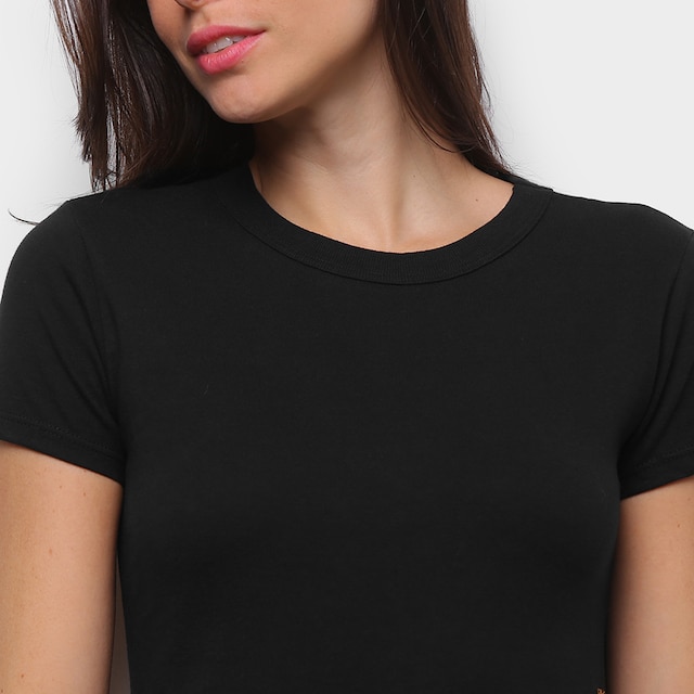 Kit Camiseta Básica Hering Manga Curta Feminina 2 Peças