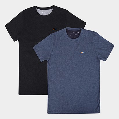 Kit Camiseta Básica Industrie Holanda Manga Curta Masculina - 2 Peças - Masculino