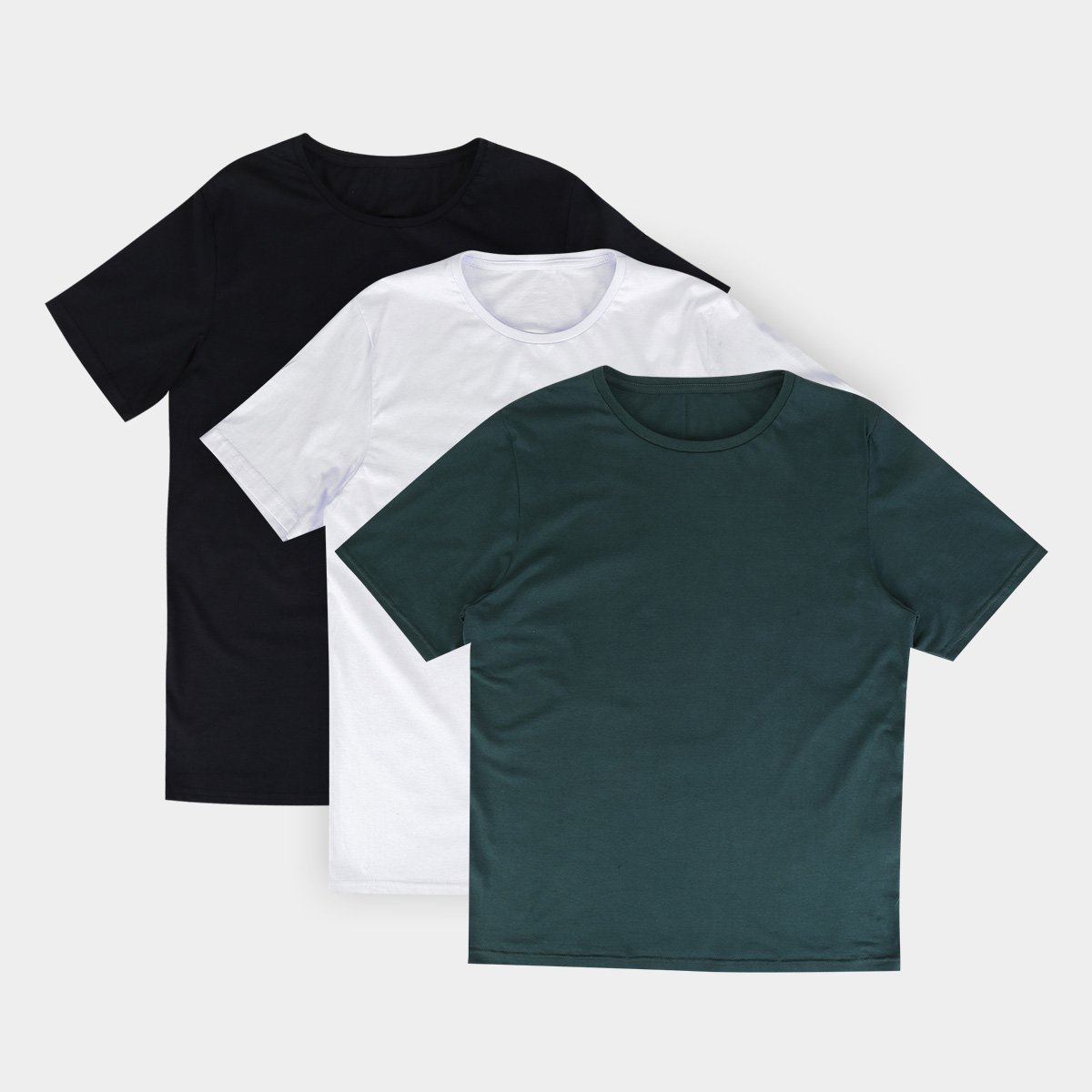 Kit Camiseta Básica Masculina c/ 3 Peças - Branco+Preto é ruim? Kit Camiseta Básica Masculina c/ 3 Peças - Branco+Preto é boa?