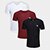 Kit Camiseta Diadora Com 3 Peças Masculina - Preto+Vermelho