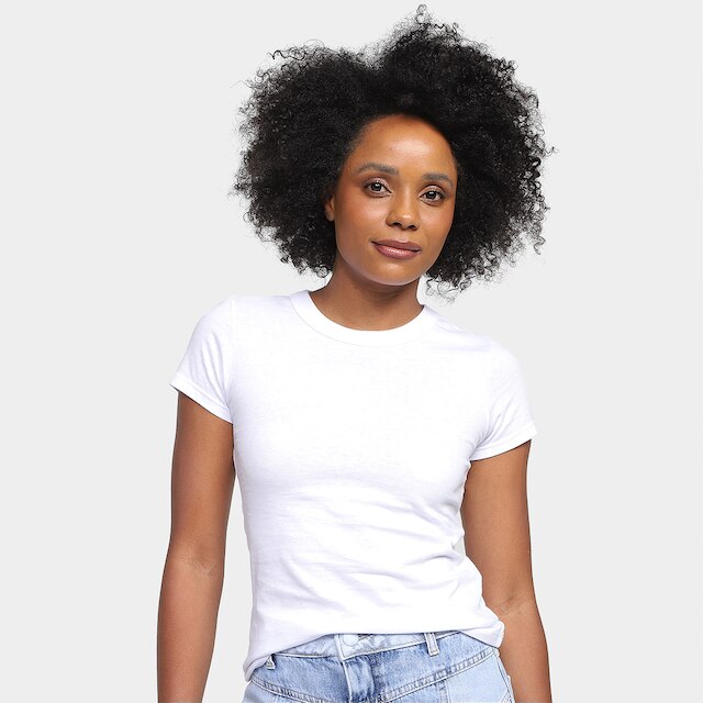 Kit Camiseta Hering Básica 3 Peças Feminina