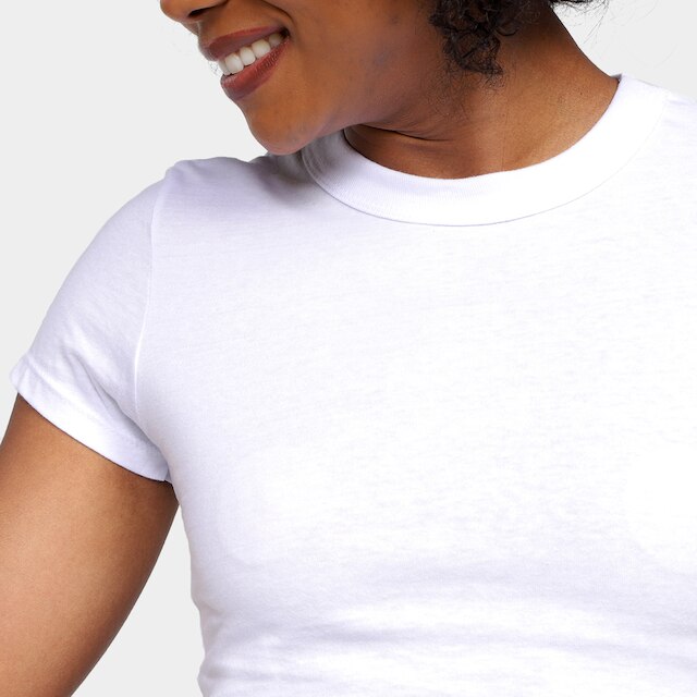 Kit Camiseta Hering Básica 3 Peças Feminina