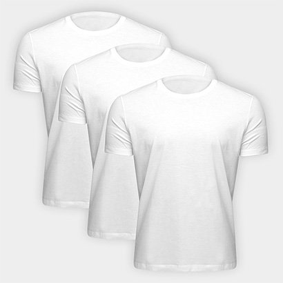 Kit Camiseta Hering Básica Masculina - 3 Peças - Masculino