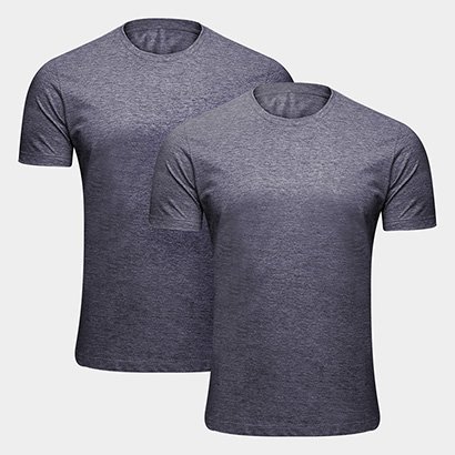 Kit Camiseta Hering Básica Slim Masculina 2 Peças - Masculino