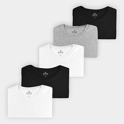 Kit Camiseta Hering C/ 5 Peças Feminina - Feminino