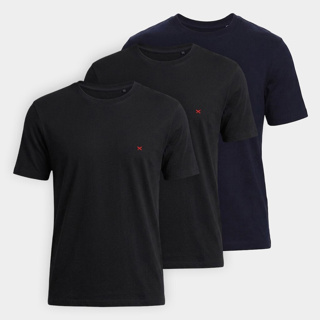 Kit Camiseta Hering Slim Bordado 3 Peças Masculino