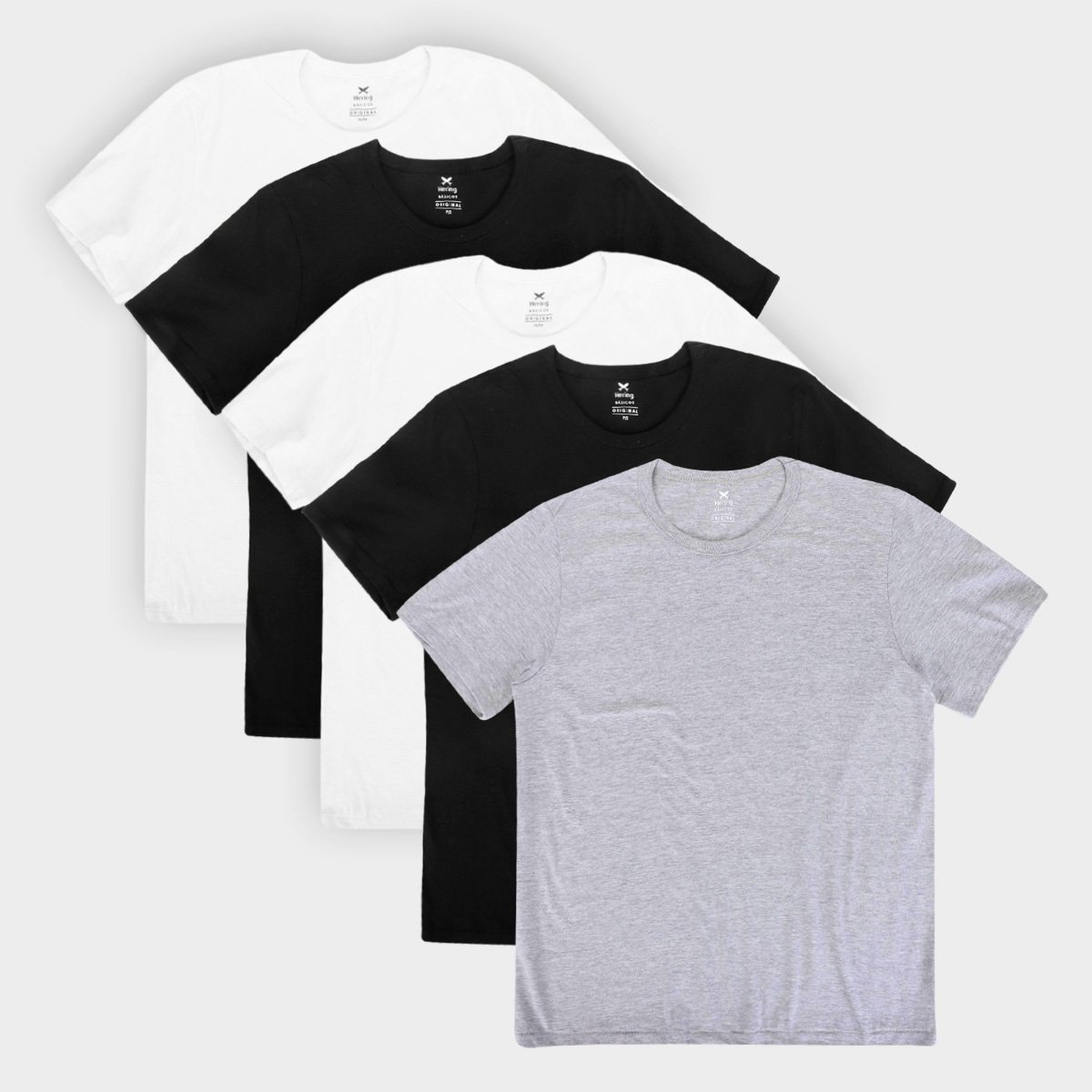 Kit Camiseta Hering Slim Masculina 5 Peças Menor preço em Kit Camiseta Hering Slim Masculina 5 Peças