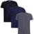 Kit Camiseta Industrie Básica Bordada França Clássico  Algodão Premium Masculina 3 peças Cores - Chumbo+Preto