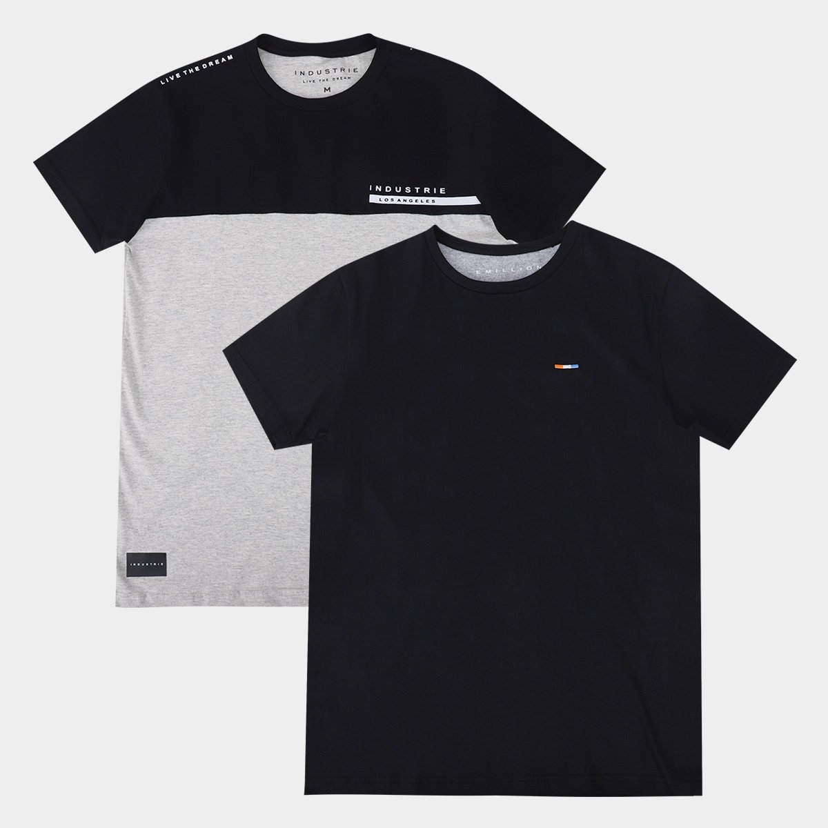 Kit Camiseta Industrie Básica Masculina 2 Peças Menor preço em Kit Camiseta Industrie Básica Masculina 2 Peças