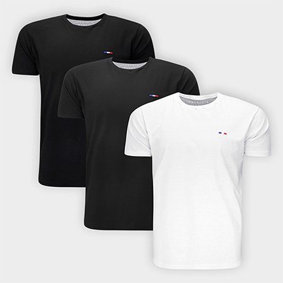 Kit Camiseta Industrie França Masculina 3 Peças - Masculino