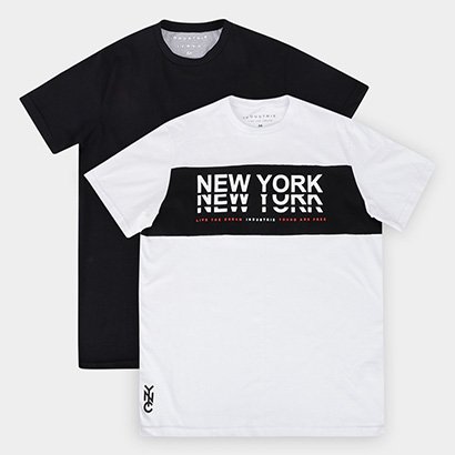 Kit Camiseta Industrie New York Masculina 2 Peças - Masculino