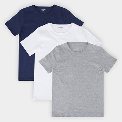 Kit Camiseta Infantil Hering 3 Peças - Unissex