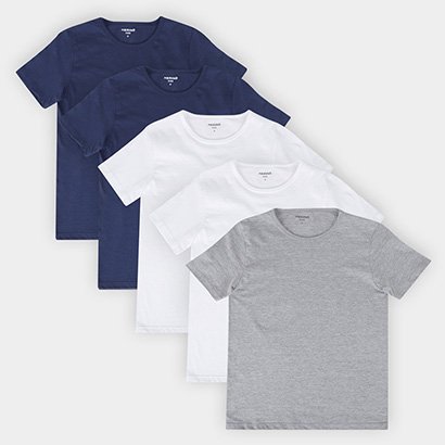 Kit Camiseta Infantil Hering 5 Peças - Unissex