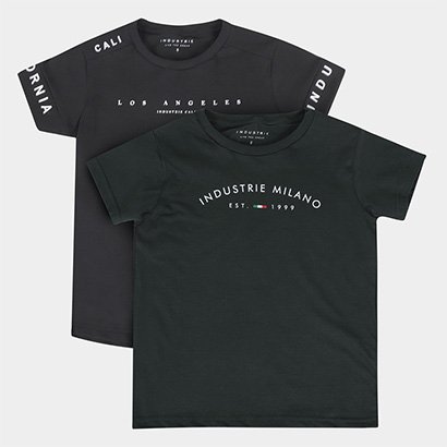 Kit Camiseta Infantil Industrie Casual Menino - 2 Peças - Masculino