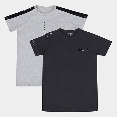 Kit Camiseta Infantil Industrie Milano Menino 2 Peças - Masculino