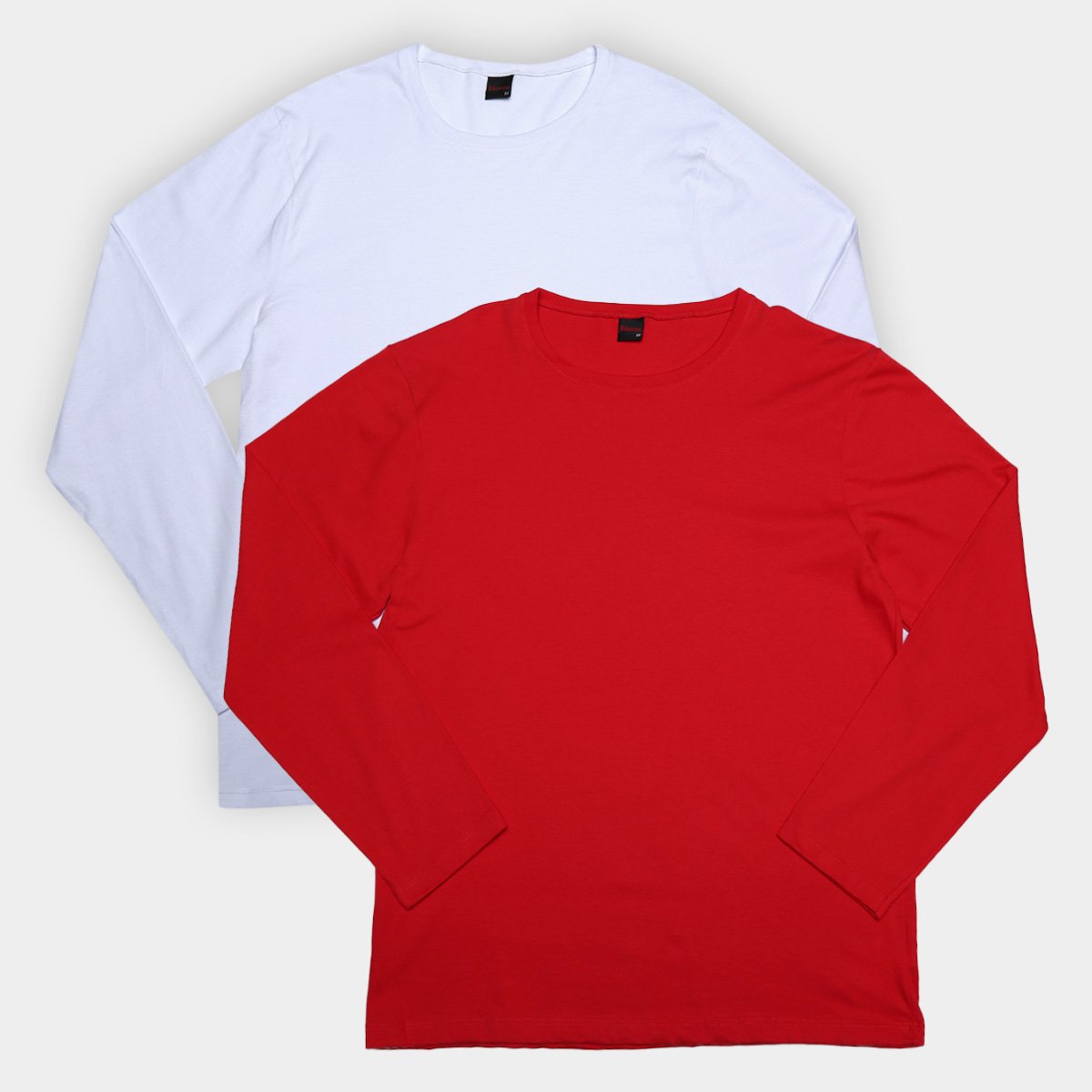 Kit Camiseta Manga Longa Básicos Lisa c/ 2 Peças Masculino - Laranja+Branco é ruim? Kit Camiseta Manga Longa Básicos Lisa c/ 2 Peças Masculino - Laranja+Branco é boa?