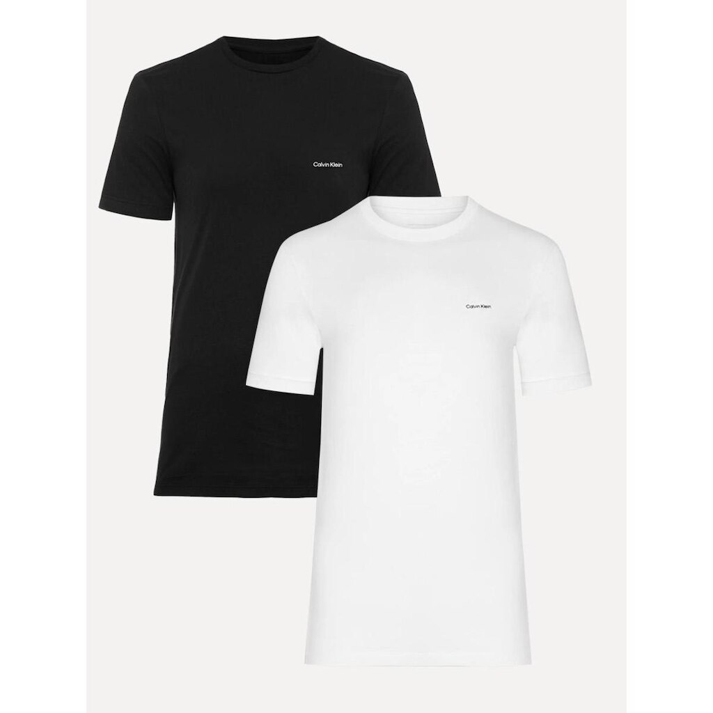 Kit Camisetas Calvin Klein | Masculina Flamê Preta/Branca