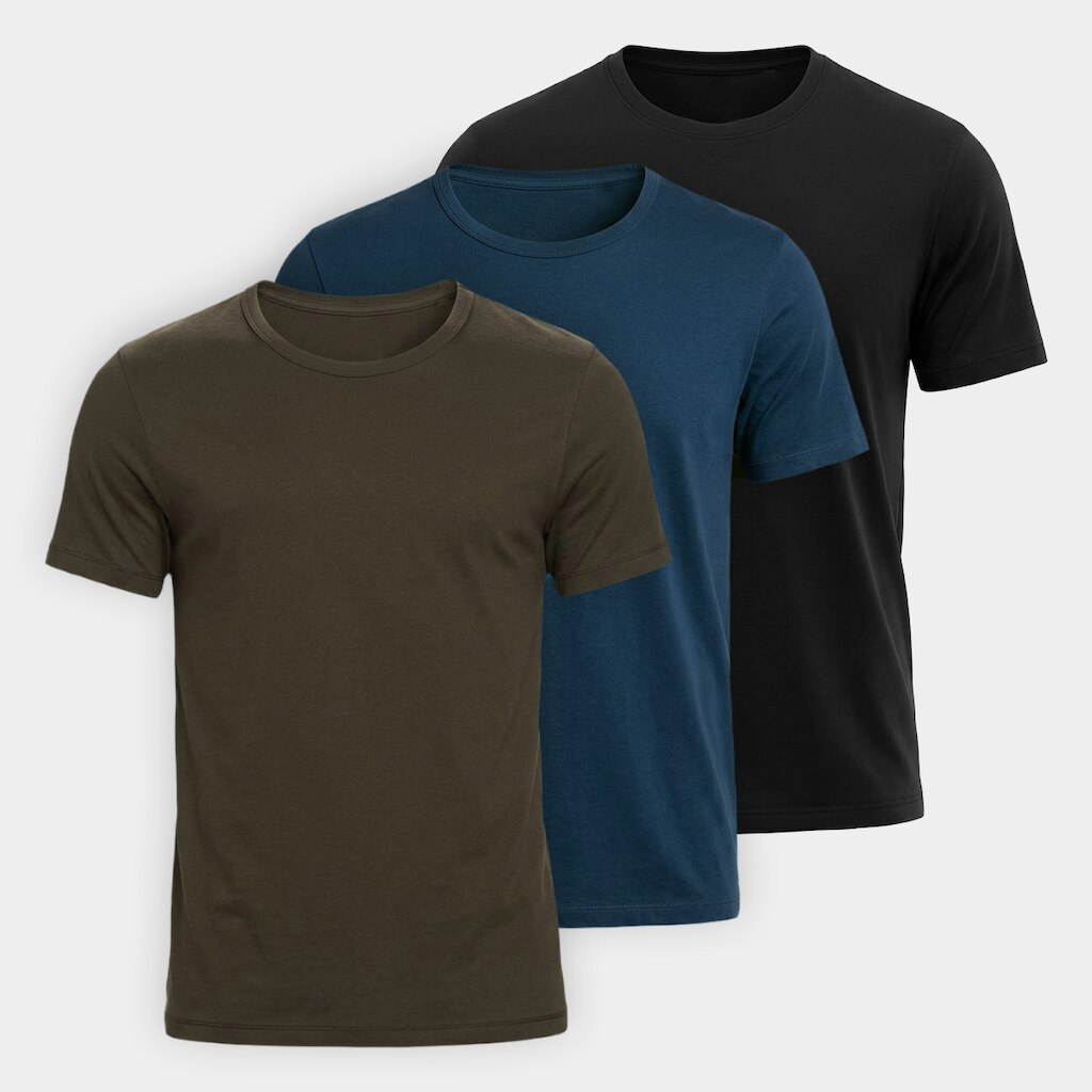 Kit Camisetas Hering Básicas Com 3 Peças Masculinas