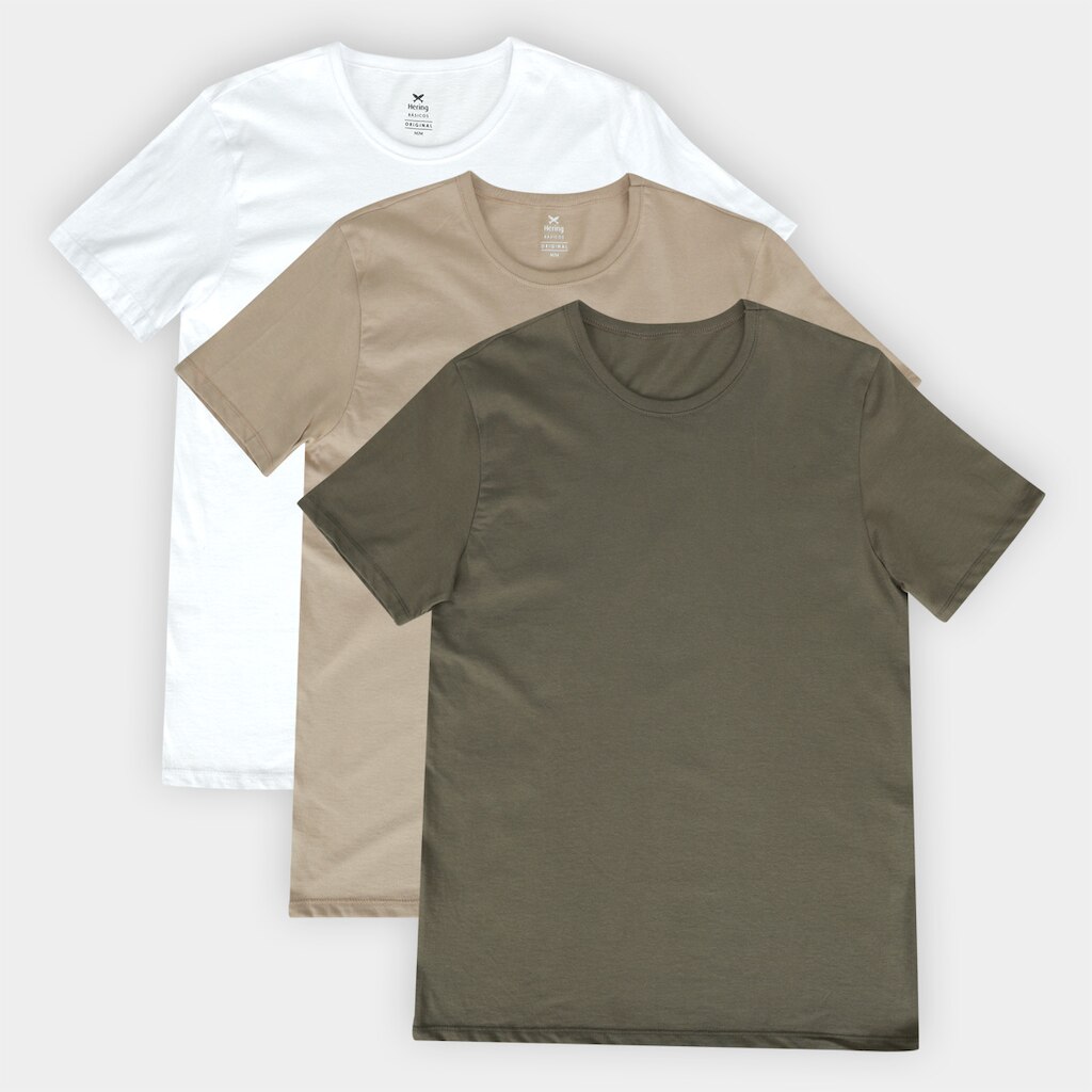 Kit Camisetas Hering Básicas Com 3 Peças Masculinas