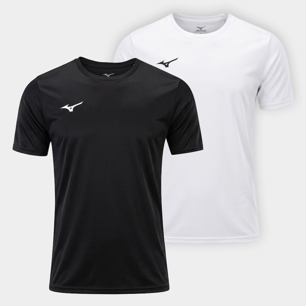 Kit Camisetas Mizuno Treino Básica 2 Peças  Masculina