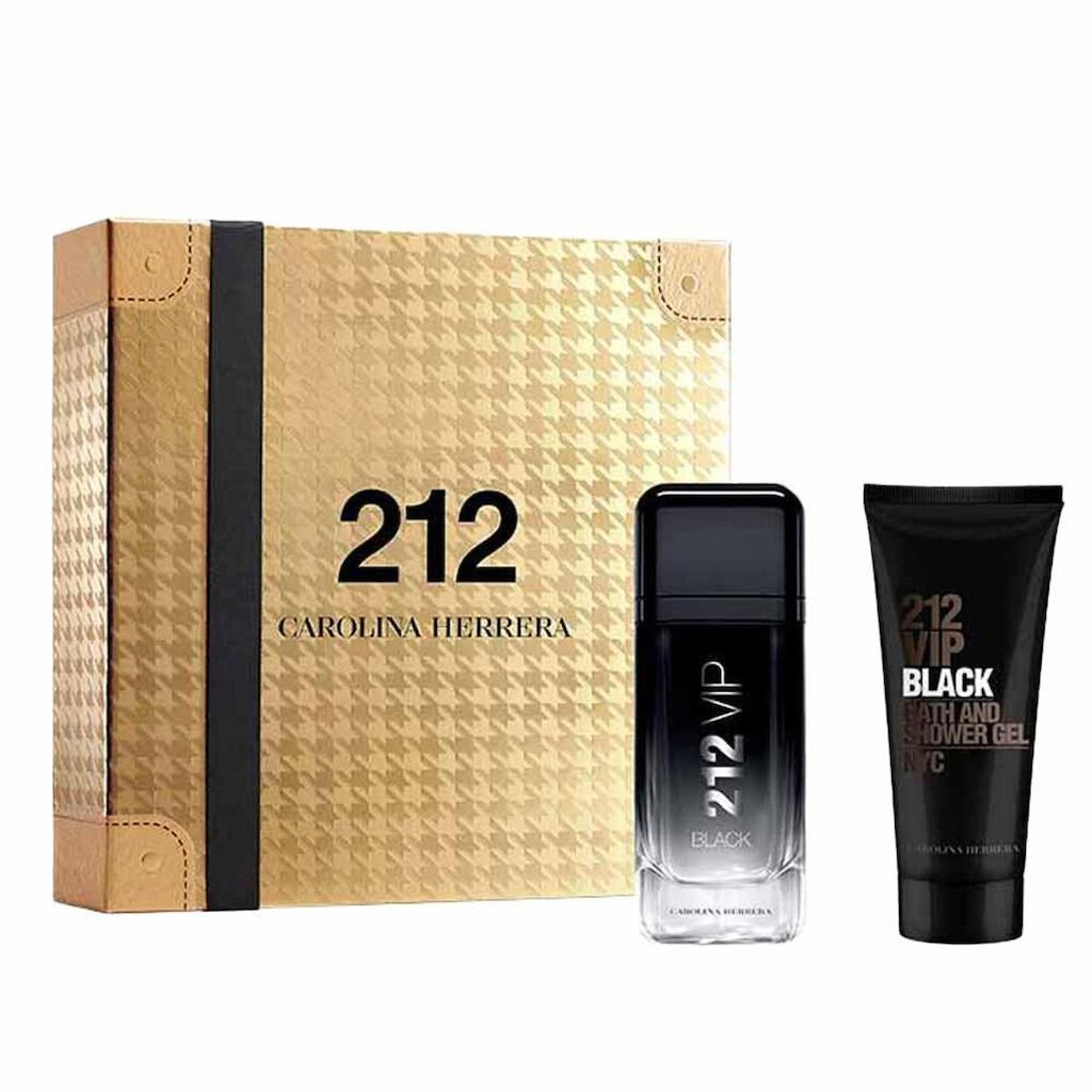 Kit Carolina Herrera Perfume 212 Vip Black Masculino Eau de Parfum + Gel de Banho Kit