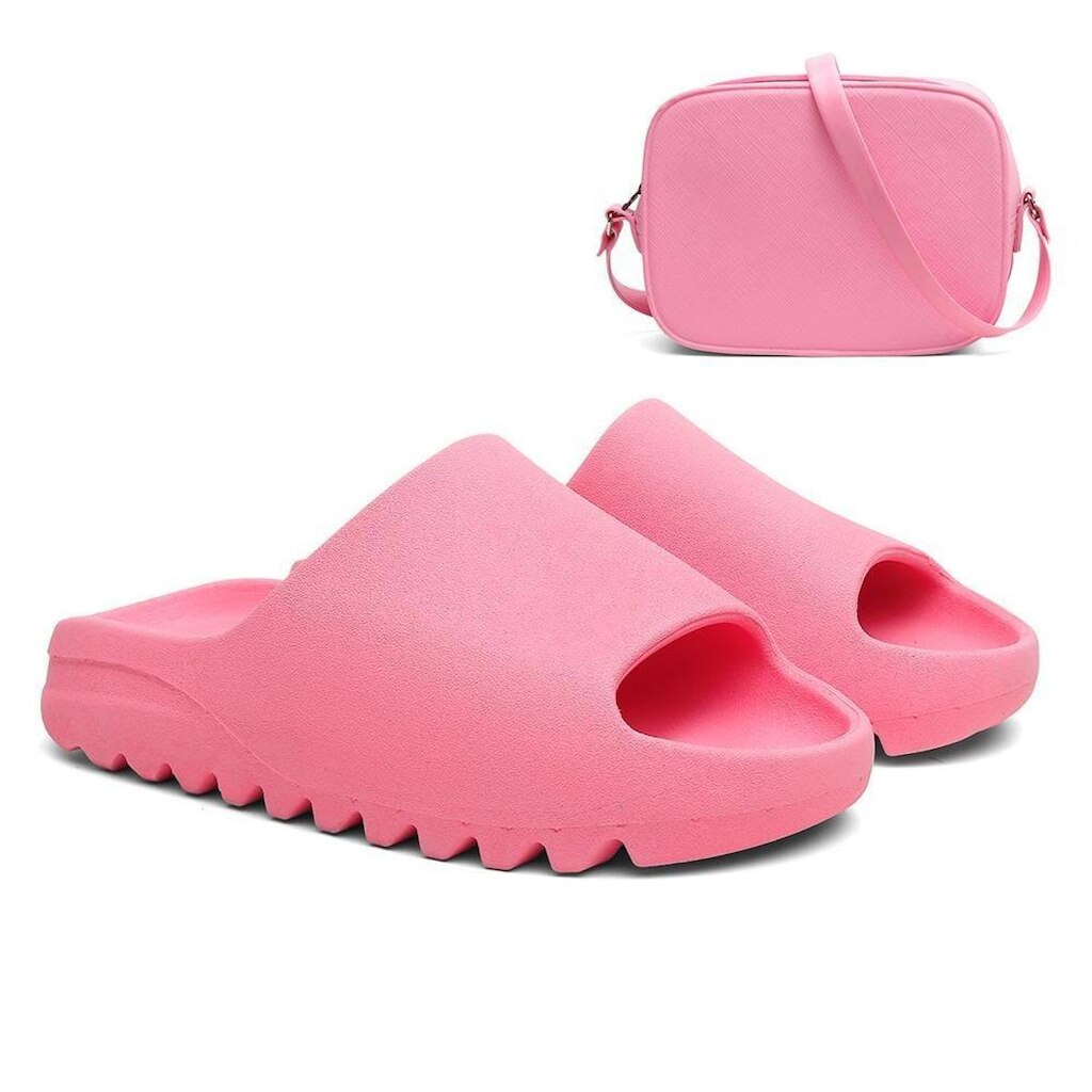 Kit Chinelo Slide Tratorado + Bolsa Bag Transversal