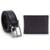 Kit Cinto + Carteira Masculina Pequena Porta Cartão Luxo 207 - Preto