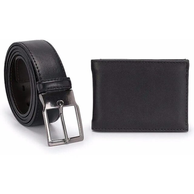 Kit Cinto + Carteira Masculina Pequena Porta Cartão Luxo 207