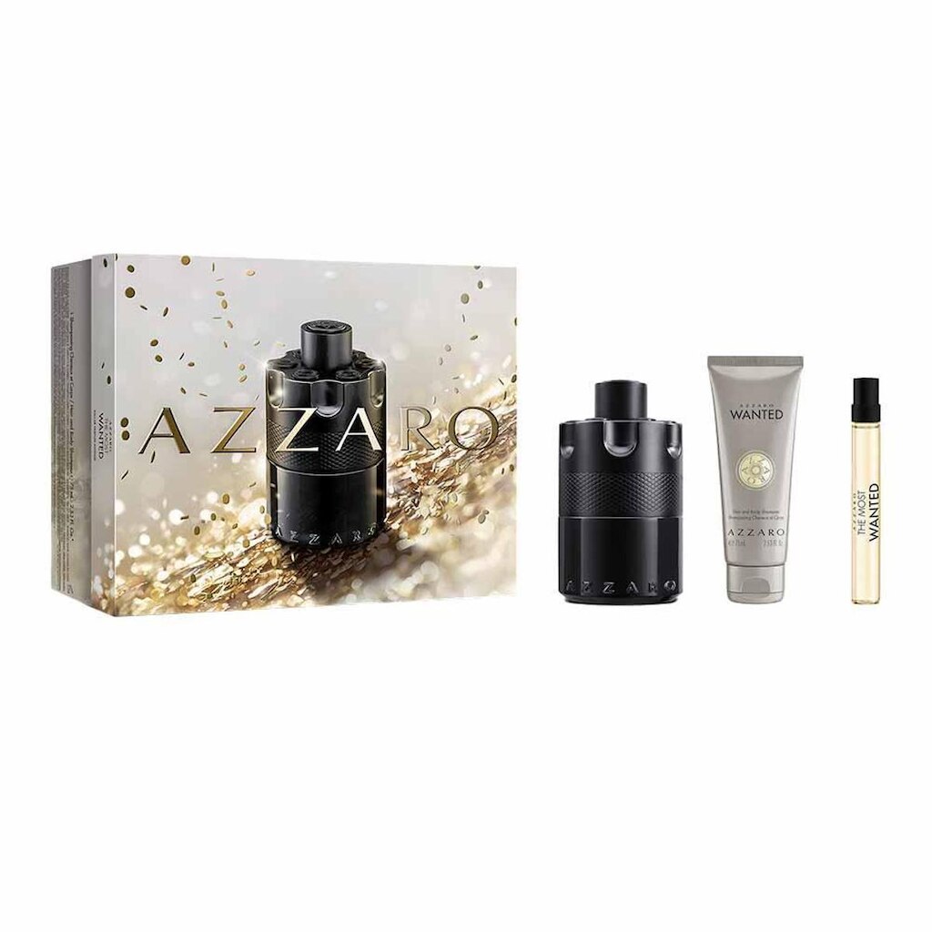 Kit Coffret Azzaro - Perfume The Most Wanted EDP Intense + Hair And Gel + Travel Size Kit